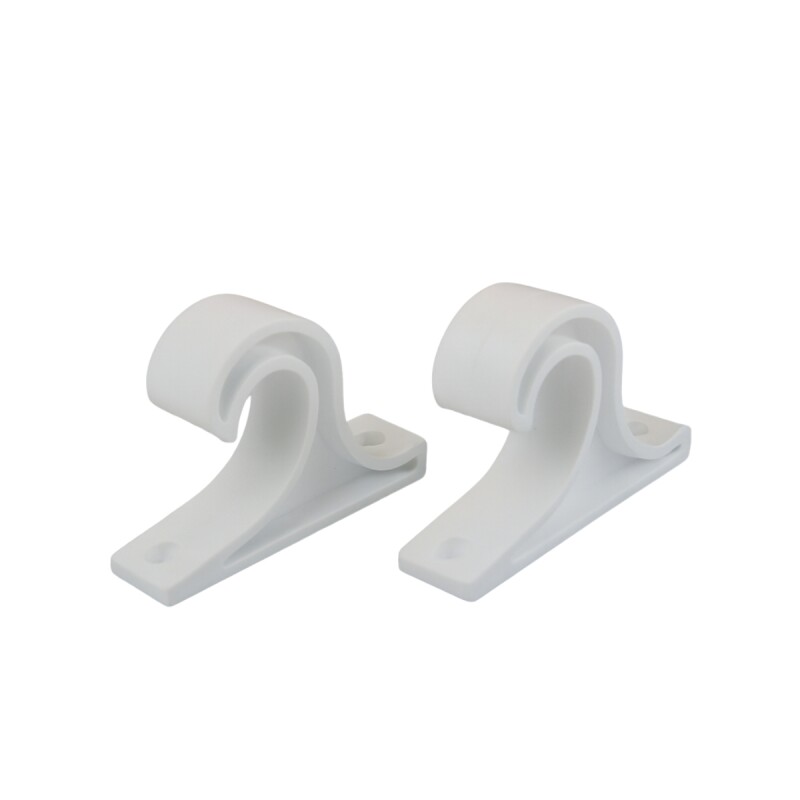 Set x2 soporte de techo simple 28mm x 19mm BLANCO