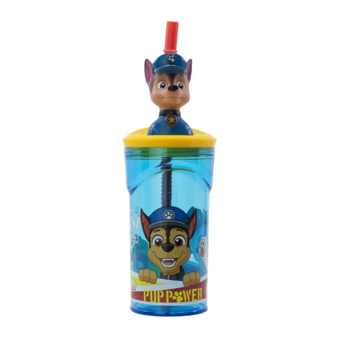 Vaso Alto con Forma 3D Paw Patrol 18 cm 360ml CHASE