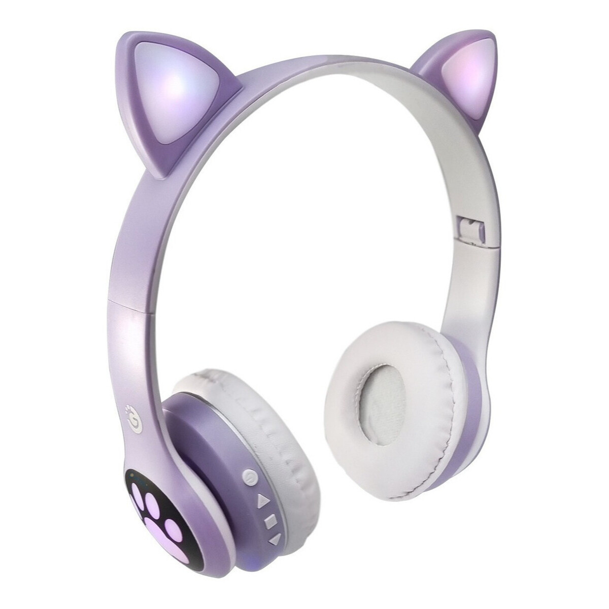 Auricular Bluetooth Goldtech Orejitas Gato Inalambricos Mic - Variante color Lila 