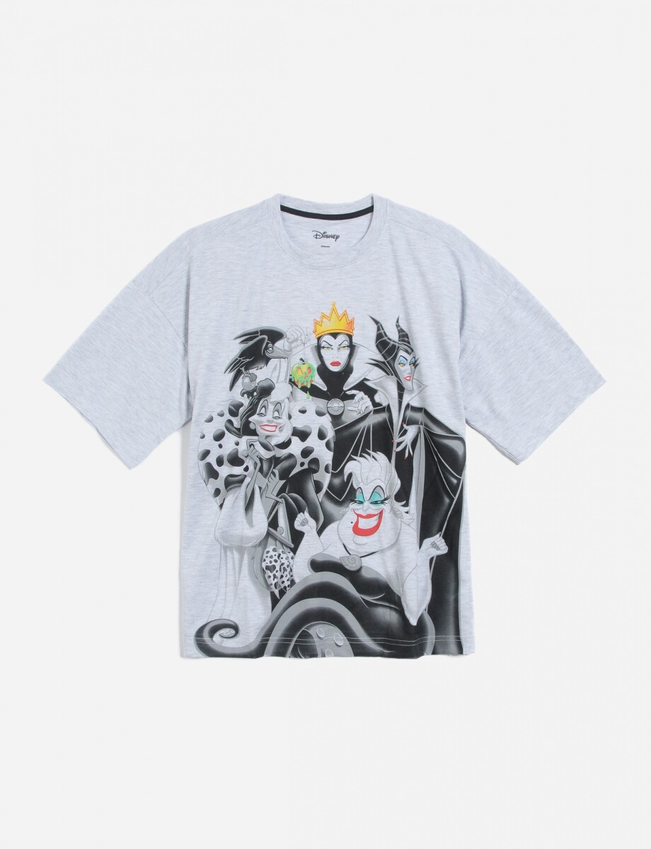 Camiseta dama Villanas Disney GRIS Otherside