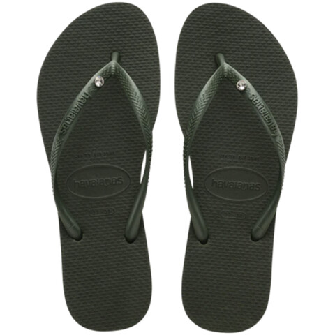 Ojotas Havaianas Slim Crystal Swarovski II Verde