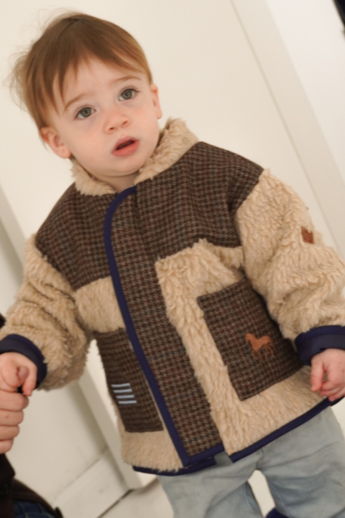 Hipica Jacket Gurí Crudo / Azul