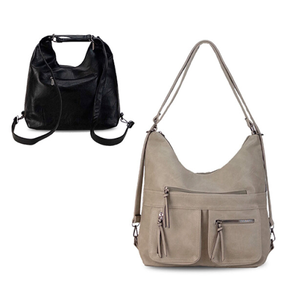 CARTERA MOCHILA LINCOLNS -LIMA -Cemento/Negro -11524 Sin color