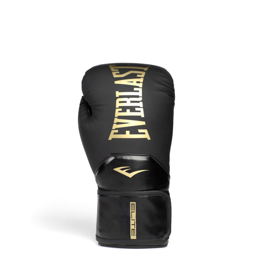 Guantes Everlast Boxeo Elite Negro - Dorado