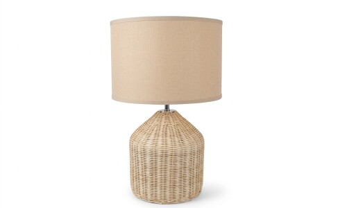 Lámpara de Mesa en rattan y Metal Lámpara de Mesa en rattan y Metal