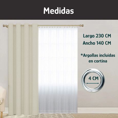 Set x2 Cortina Blackout 140x230 Cm Living Dormitorio Gris Ceniza