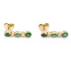 Caravanas En Oro 18K Con Brillantes Y Esmeraldas Caravanas En Oro 18K Con Brillantes Y Esmeraldas