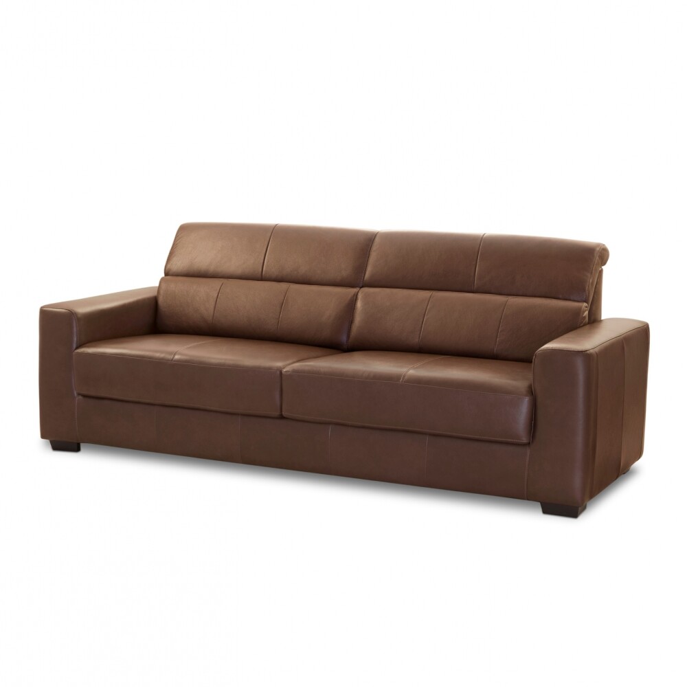 Sillón 100% Cuero - 3 Cuerpos - Sublime Caramelo