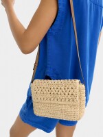 Bolso De Bandolera Efecto Rafia natural