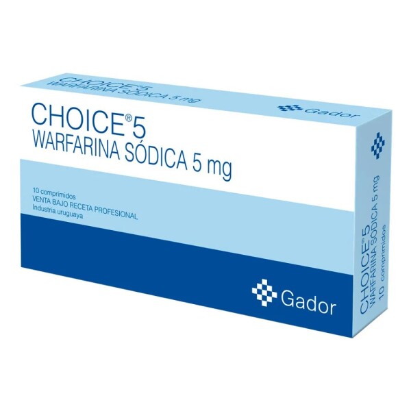 Anticoagulante Choice 5 mg 10 Comprimidos - Gador Anticoagulante Choice 5 mg 10 Comprimidos - Gador