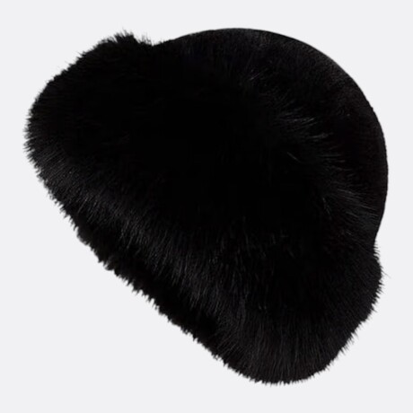 Gorro de Piel Sintética Estilo Cosaco Negro