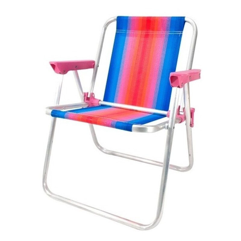 Silla Playa Plegable Infantil Aluminio Mor Azul / Rosa Silla Playa Plegable Infantil Aluminio Mor Azul / Rosa