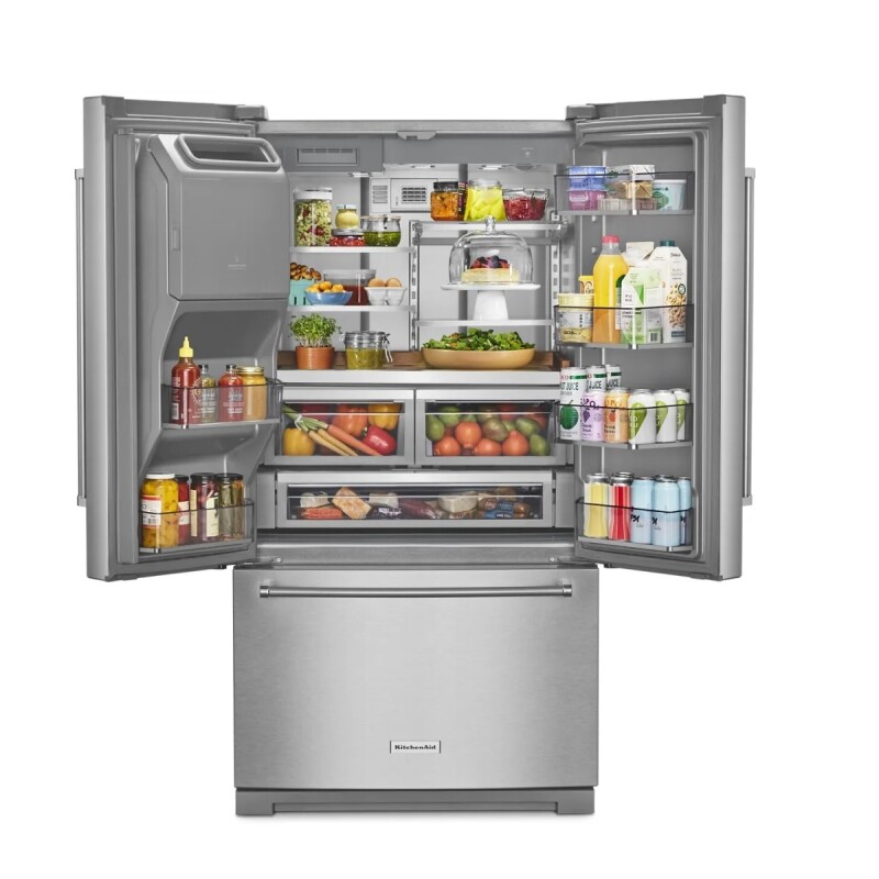 NEVERA FRENCH DOOR KITCHEN-AID,27 P.C., DISPENSADOR DE AGUA Y HIELO 001