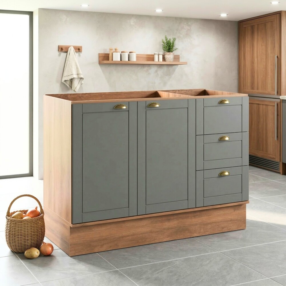 Bajo Mesada Americana 120cm Gris Bajo Mesada Americana 120cm Gris