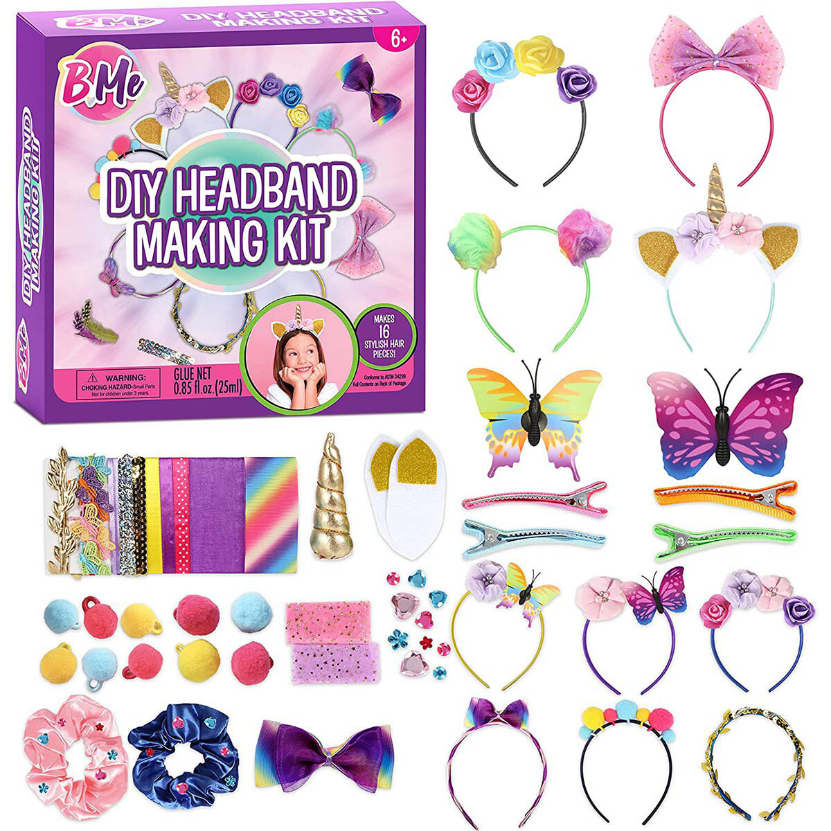 Set De Decoración Vinchas 65pcs Peluquería Arte - Jug001206 