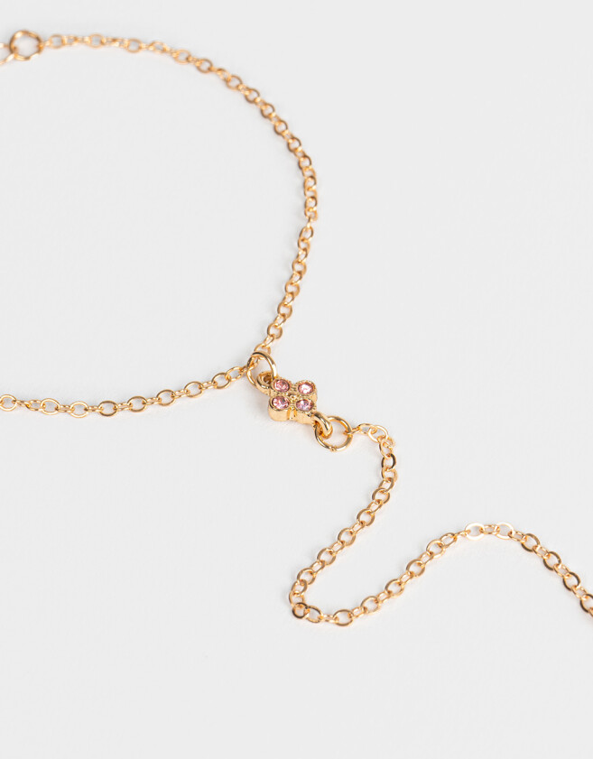 Pulseras Flexibles Pulsera Flexible Con Anillo Unido - Dorado