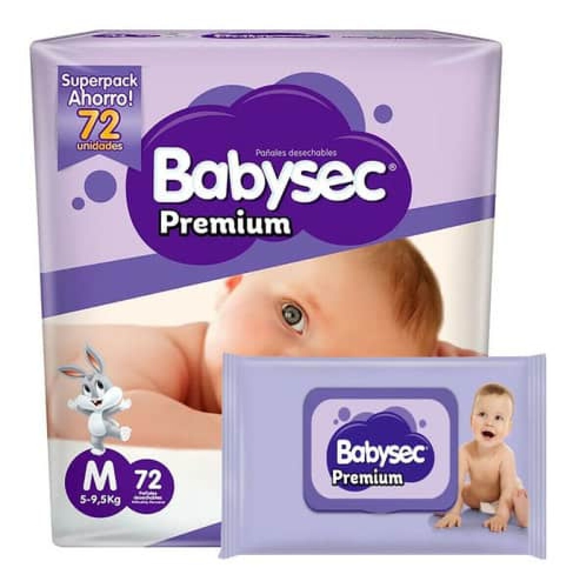 Pañales Babysec Premium M X. 72 