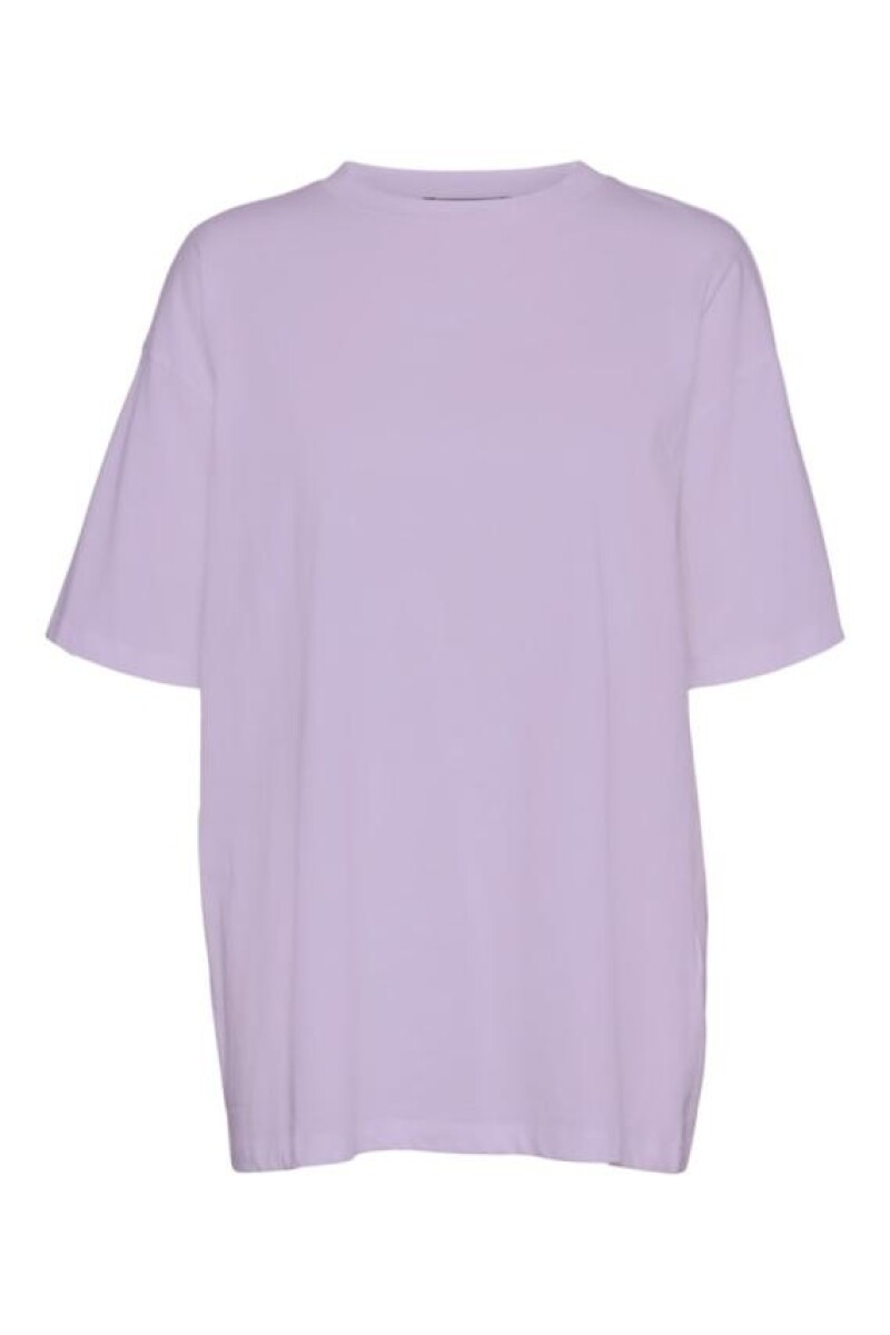 Camiseta Basica Pia LONG color solido - Lavendula 