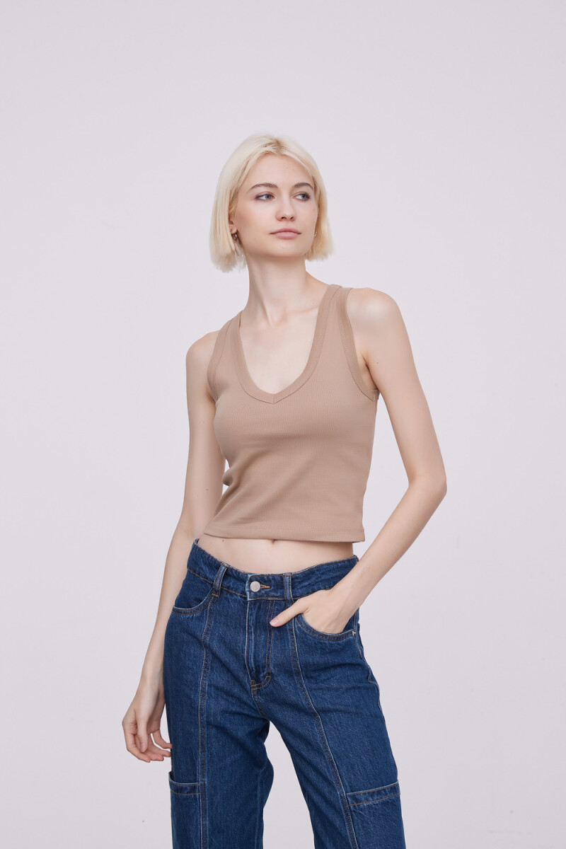 Musculosa Spitw - Beige Oscuro 