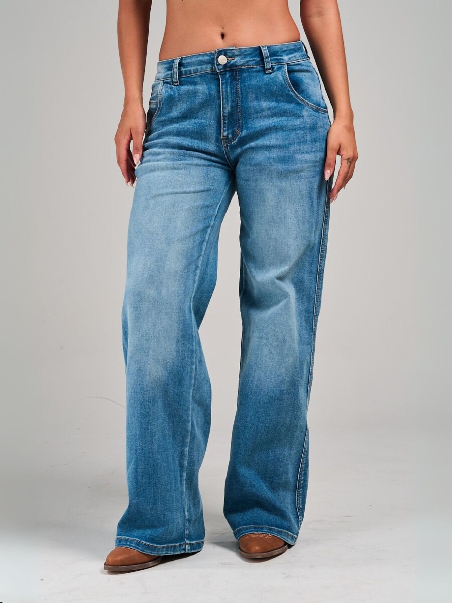 Jean Wide Leg CAMILA - Med Blue 