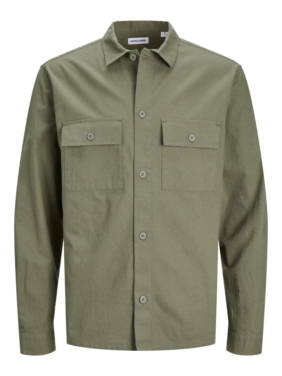 Sobrecamisa Venice Efecto Lino - Dusty Olive 