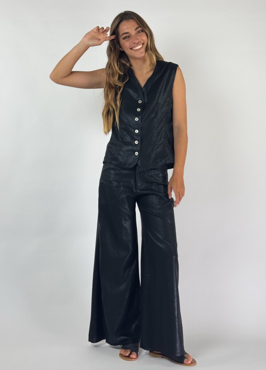 PANTALON JACINTO NEW METALIZADO - NEGRO 