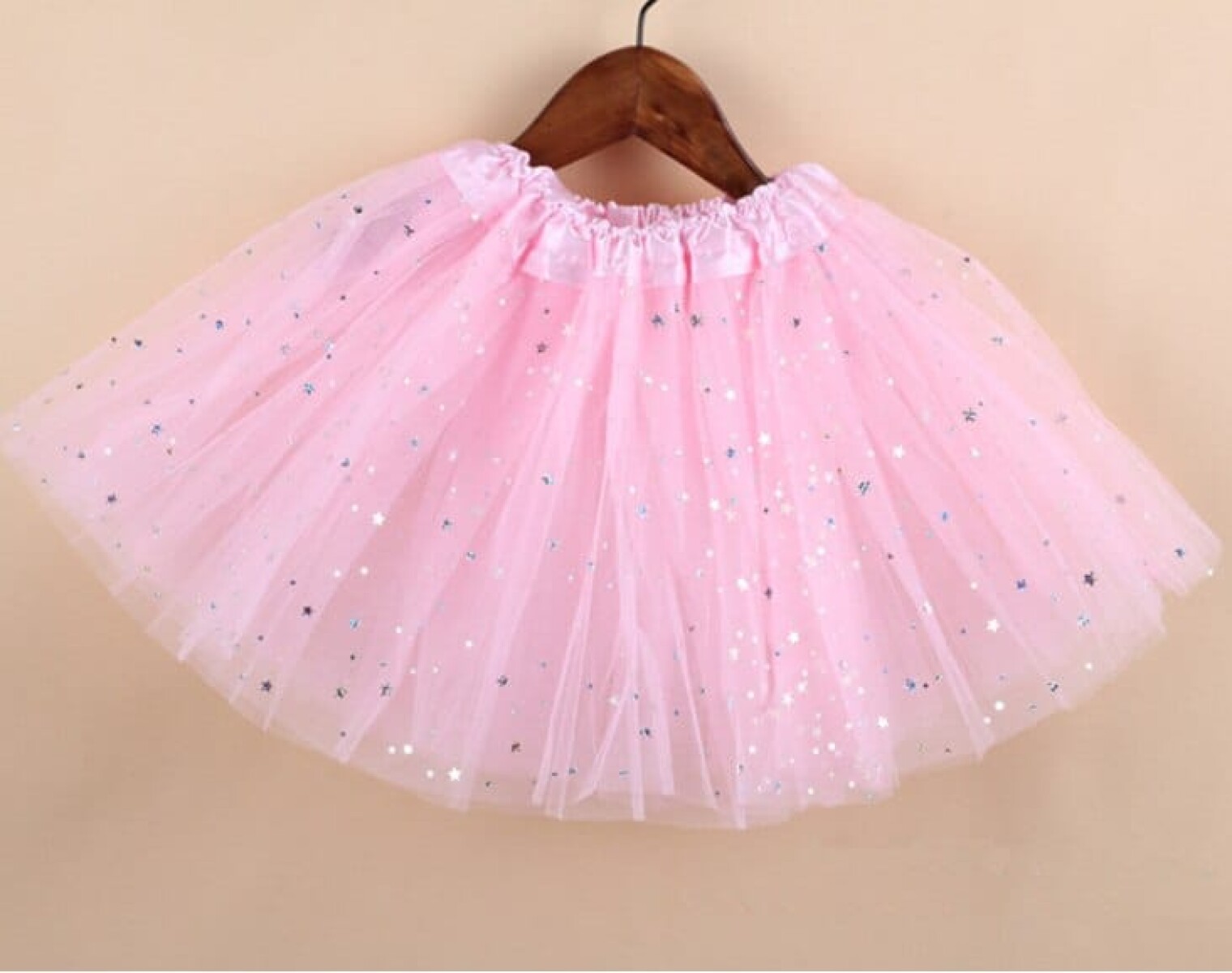 TUTU 30 cm con Brillos y Luz - Rosa 