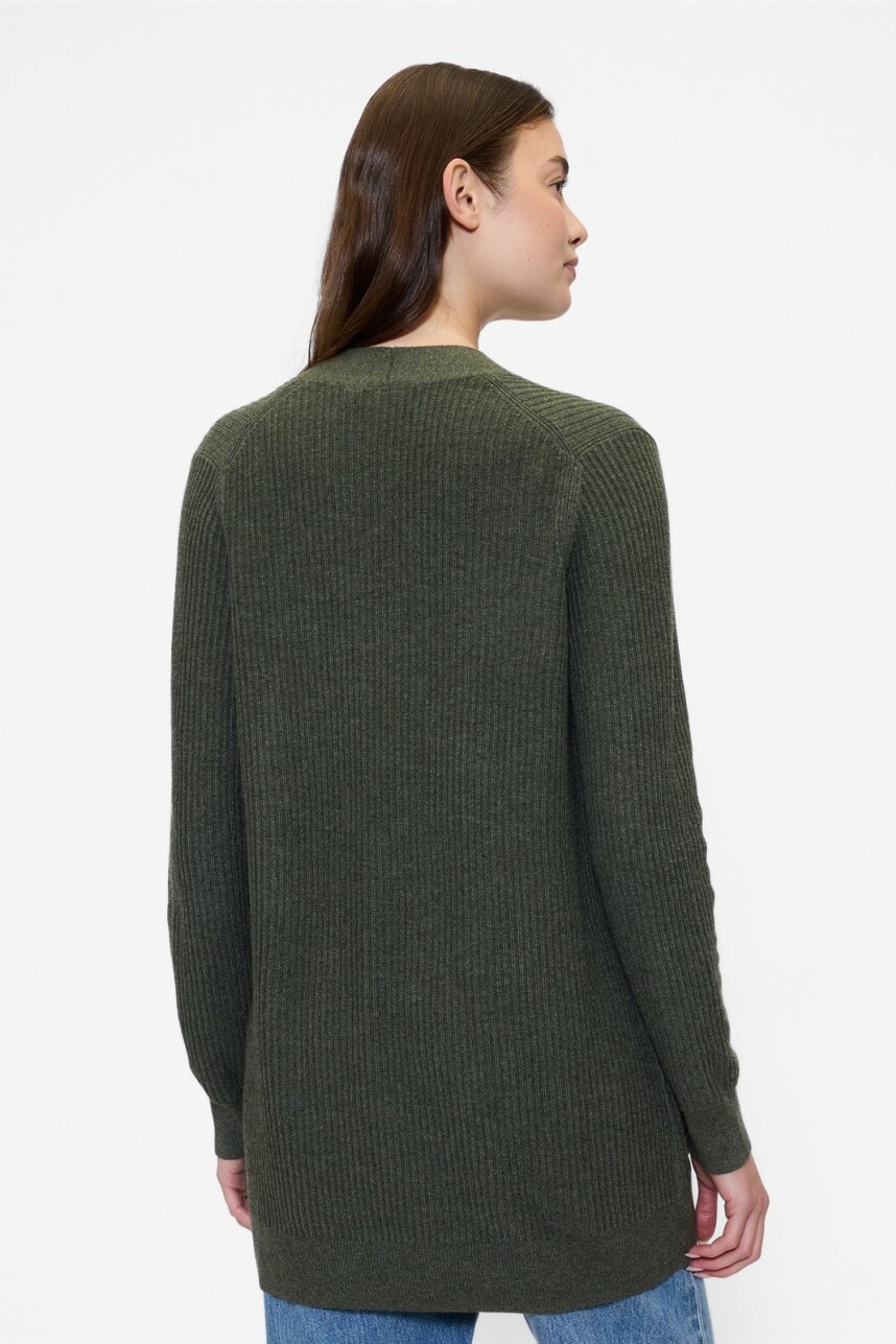 Saco Sin Botones Bella Mujer Olive