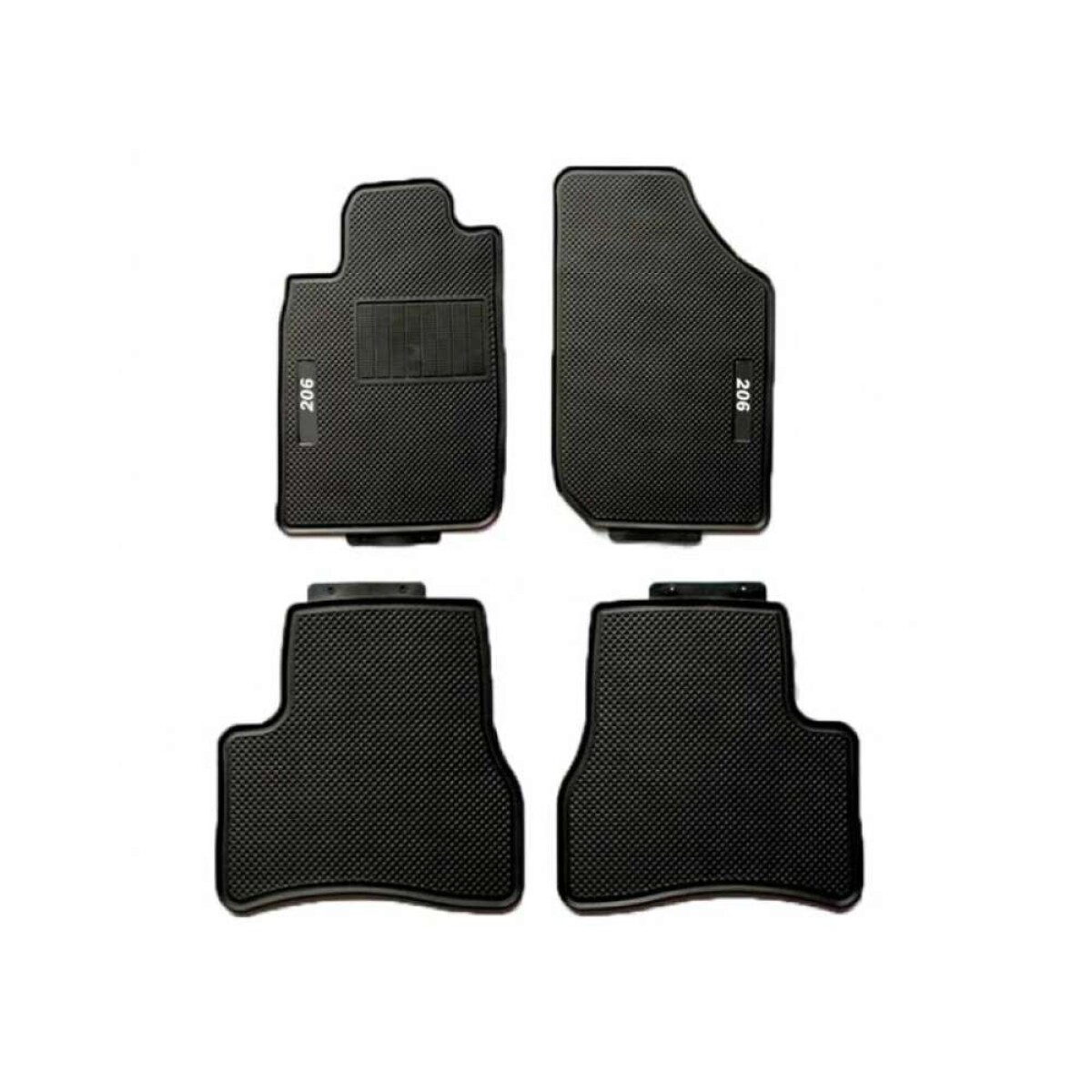 Alfombra Peugeot 206 Color Negro Logo - Gris 