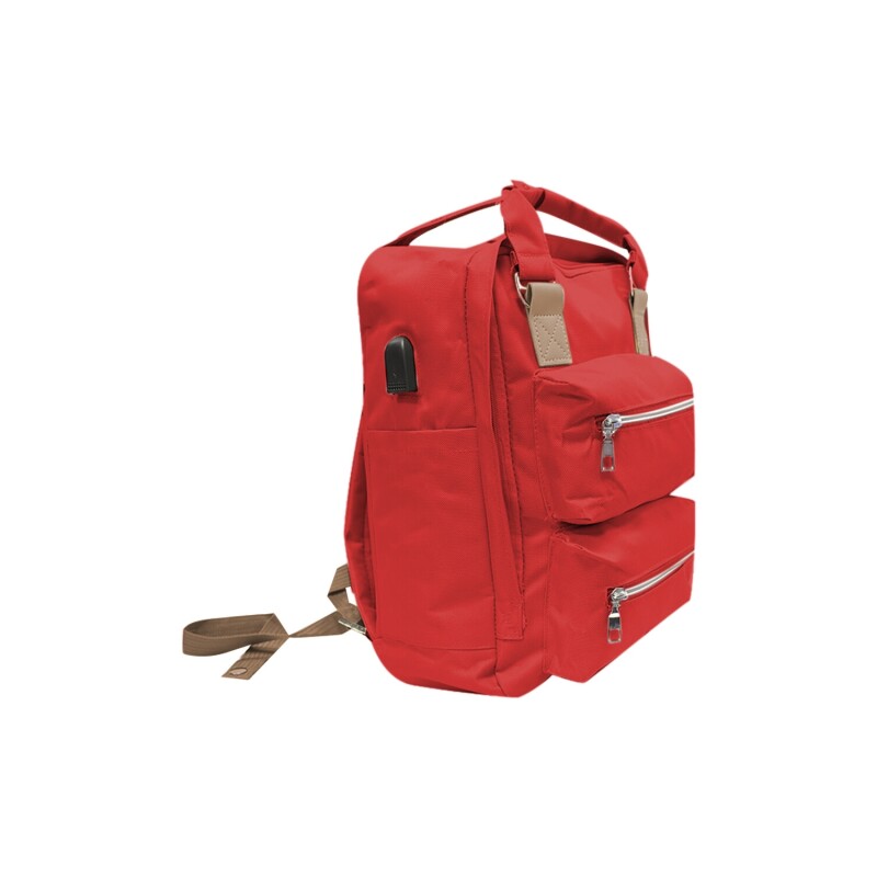 Mochila Lumax Fashion Para Notebook Uso Diario Diseño Moderno Cómoda Y Funcional Rojo