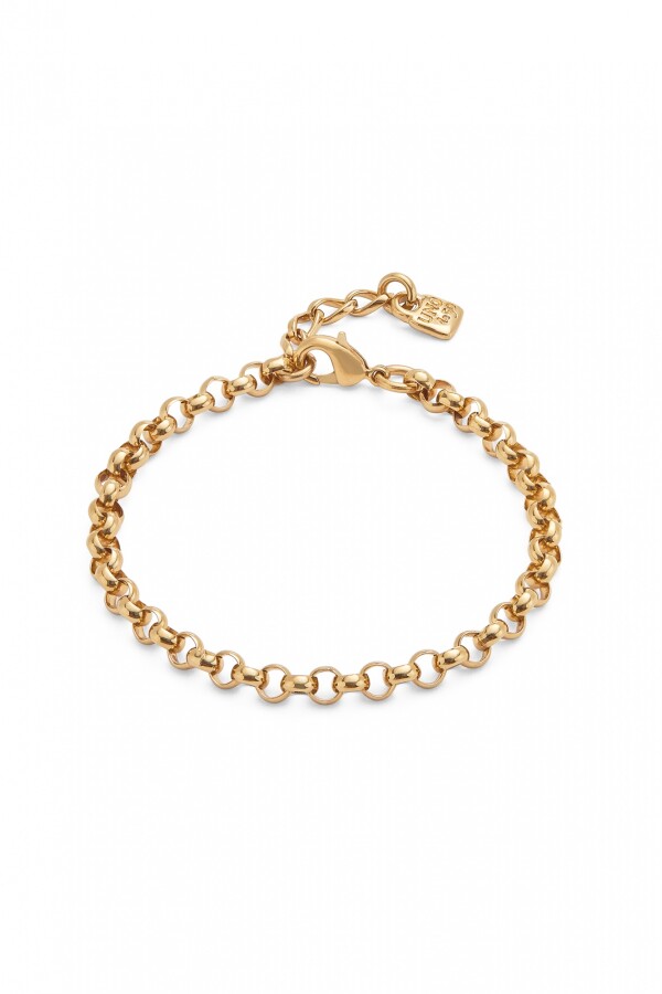 PULSERA CADENA EN ALEACIÓN DE METALES BAÑADAS EN ORO 18K Pulsera