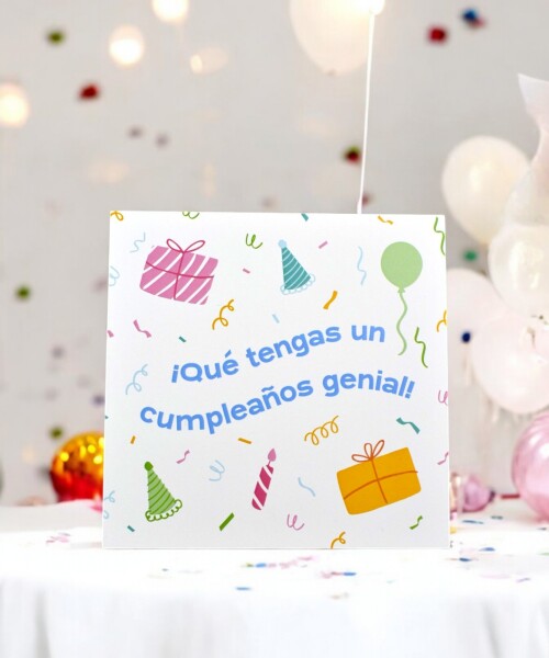 Tarjeta cumpleaños 10x10. DISEÑO 6