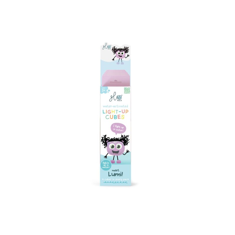 GP-FIN-4PK Set De 4 Cubos Glo Pals Lumi Violeta