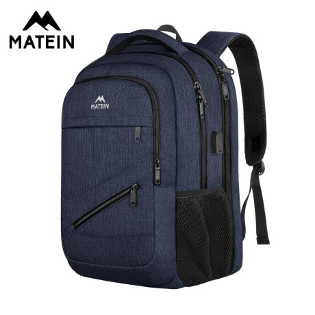 Mochila Viaje Urbana Antirrobo Notebook Matein 103500 Azul