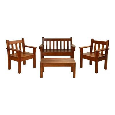 Juego Living Jardín Madera 4 Pzs Tokio Juego Living Jardín Madera 4 Pzs Tokio