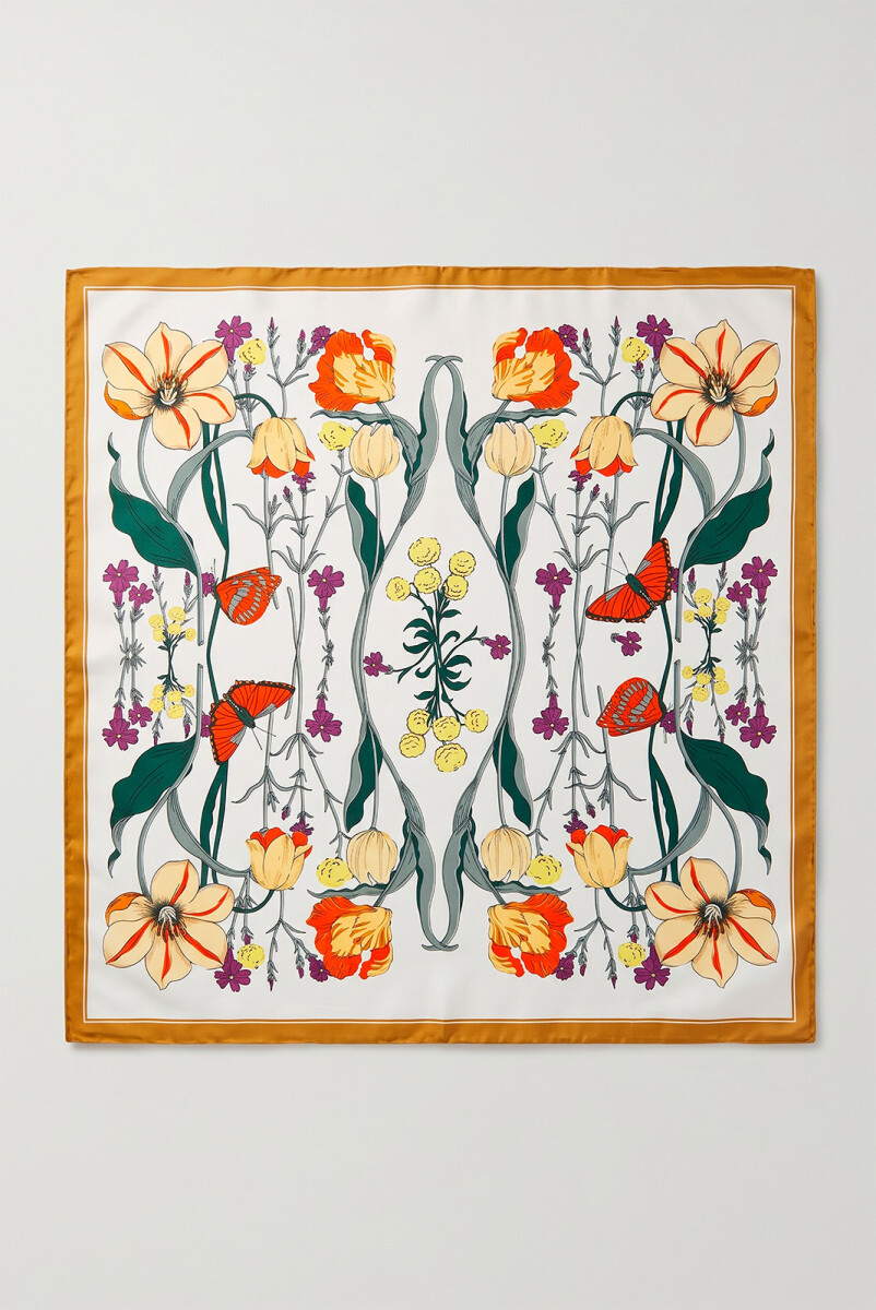 FOULARD FLORES - NATURAL 