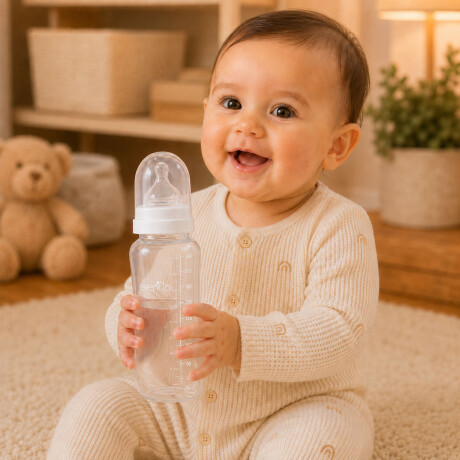 Mamadera Evenflo Contur Bebés 3-12M 240Ml Tetina Flujo Medio Blanco