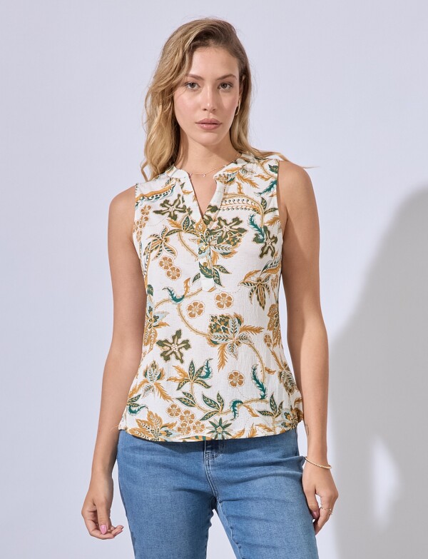 Blusa Flores CRUDO/MULTI