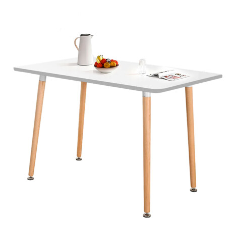 Mesa Eames 100 x 60 cm Blanca / Natural Mövi 001