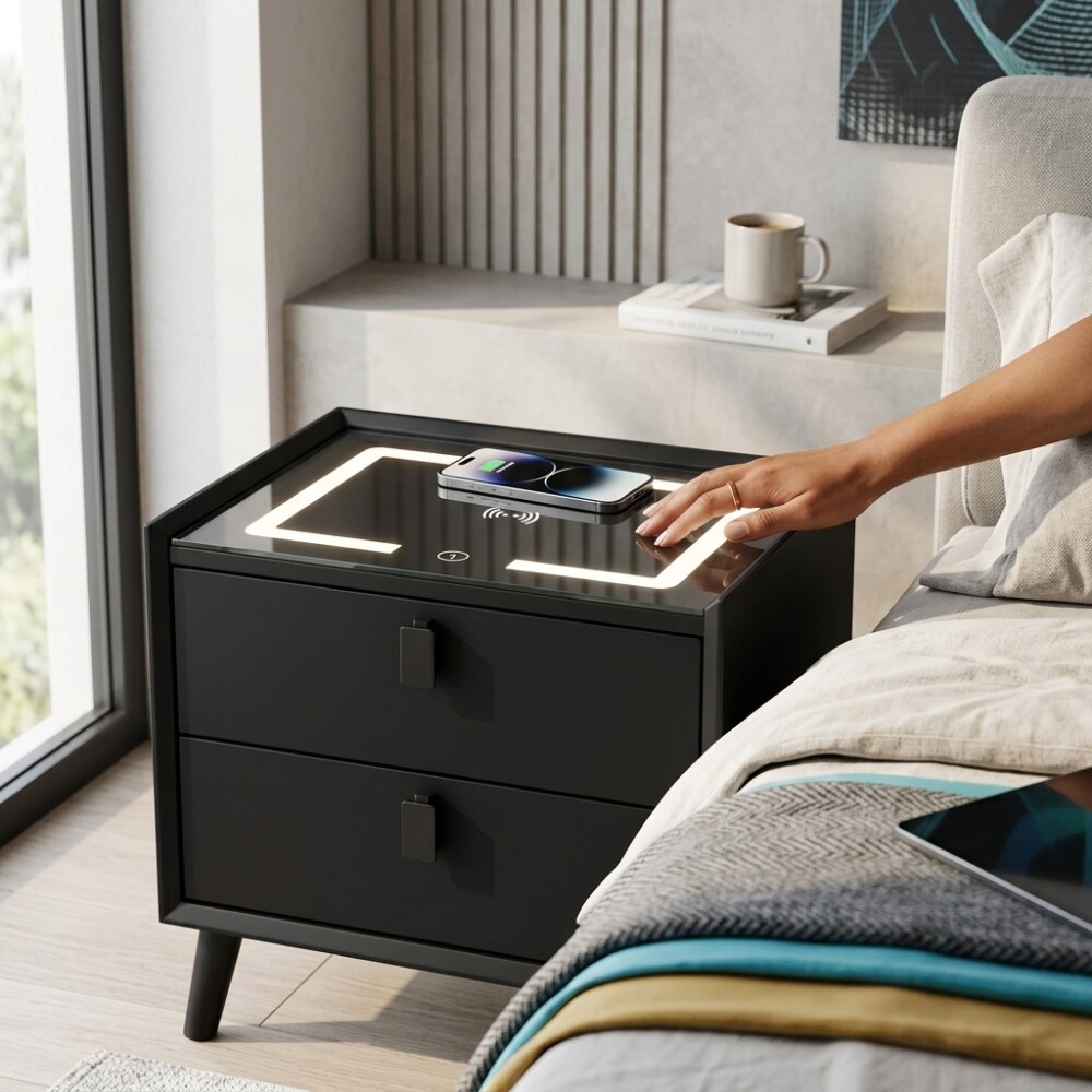 Mesa de luz CHARGER Negro
