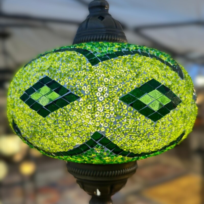 Colgante vitraux de techo 23 cm multicolor Verde 2