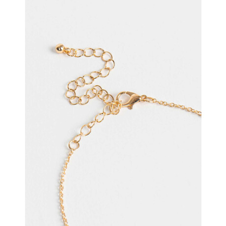 Collares Cortos Con flores Dorado