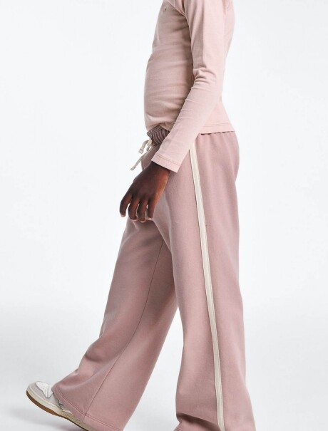 PANTALONES DEPORTIVOS DE PIERNA ANCHA ROSADO