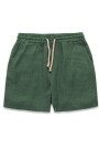 HEAVY LINEN SHORTS Verde