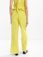 Pantalón Efecto Arrugado amarillo