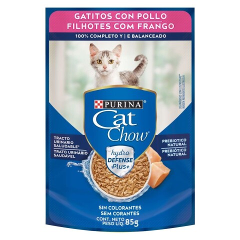 CAT CHOW EN SALSA GATITOS POLLO 85 GRS