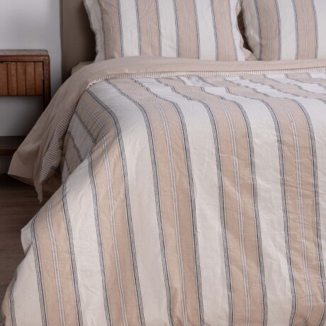 SET FUNDA NÓRDICA SUPER KING LINO-Y-ALGODON DOUBLE LAYER STRIPE