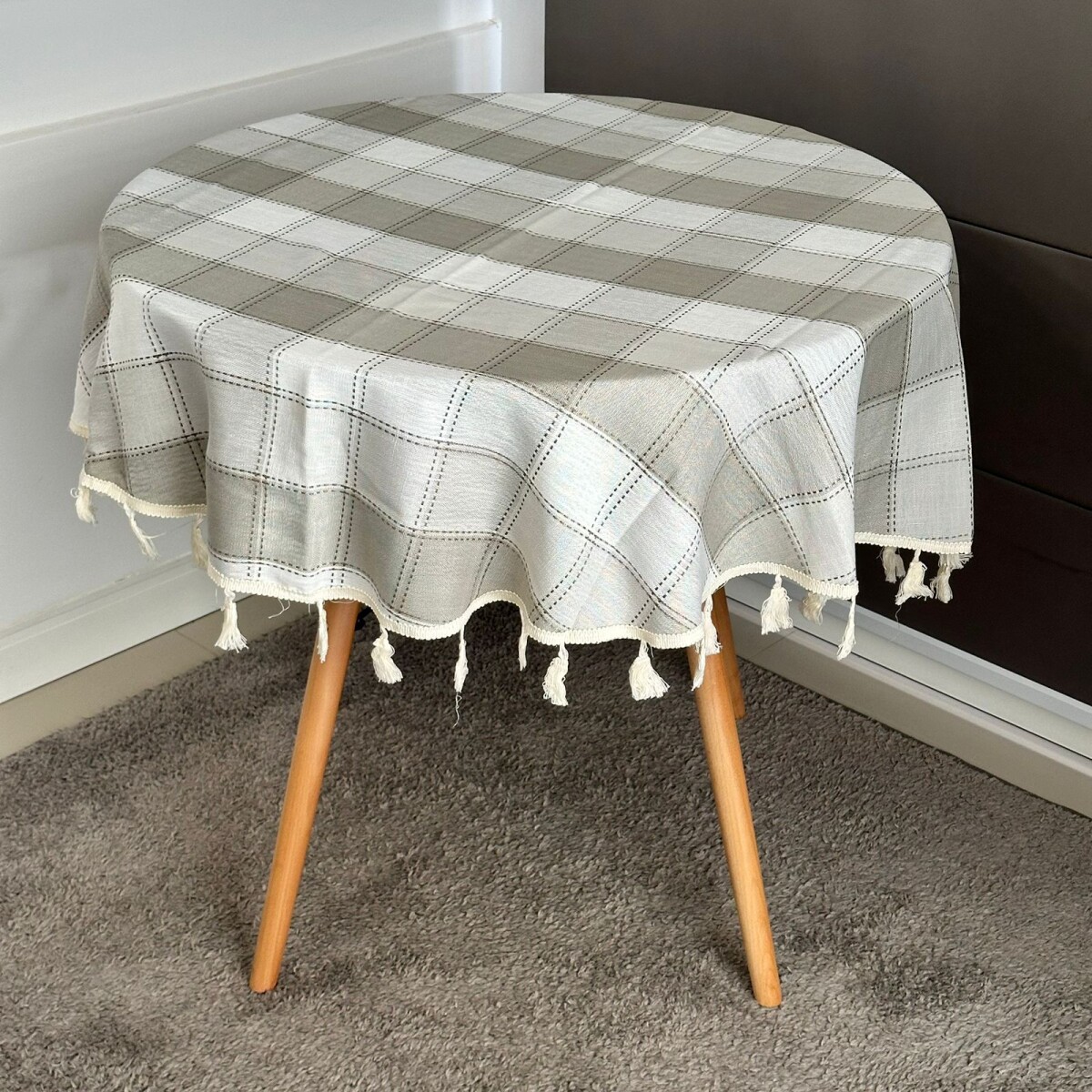 Mantel Lino Algodón Redondo Ø130cm 