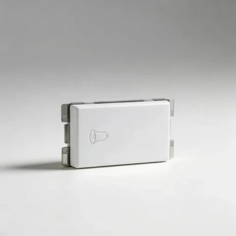INTERRUPTOR PULSAR TIMBRE BLANCO 10A250V Pulsador de Timbre 10AX 250V Atenea Blanco