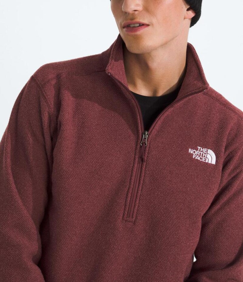 Buzo Polar Textured cierre de 1/4 hombre Sumac Heather